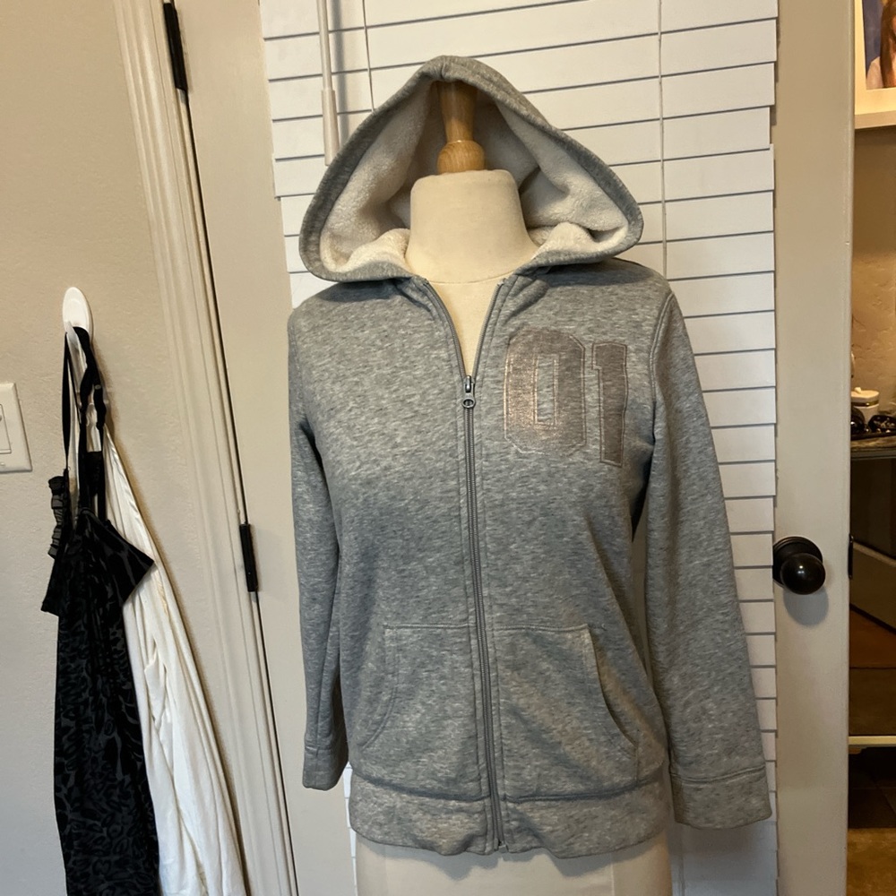 Old Navy Heather Gray Women's Zip-Up Hoodie